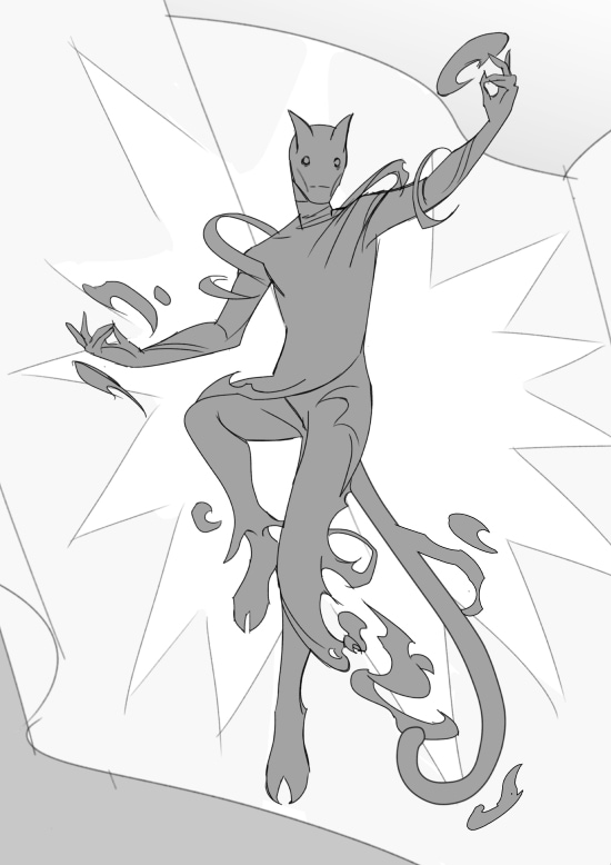 Malcolm Zfnoc Pose 1 - Arms open and rising Malcolm Zfnoc Pose 1 - Arms open and rising
